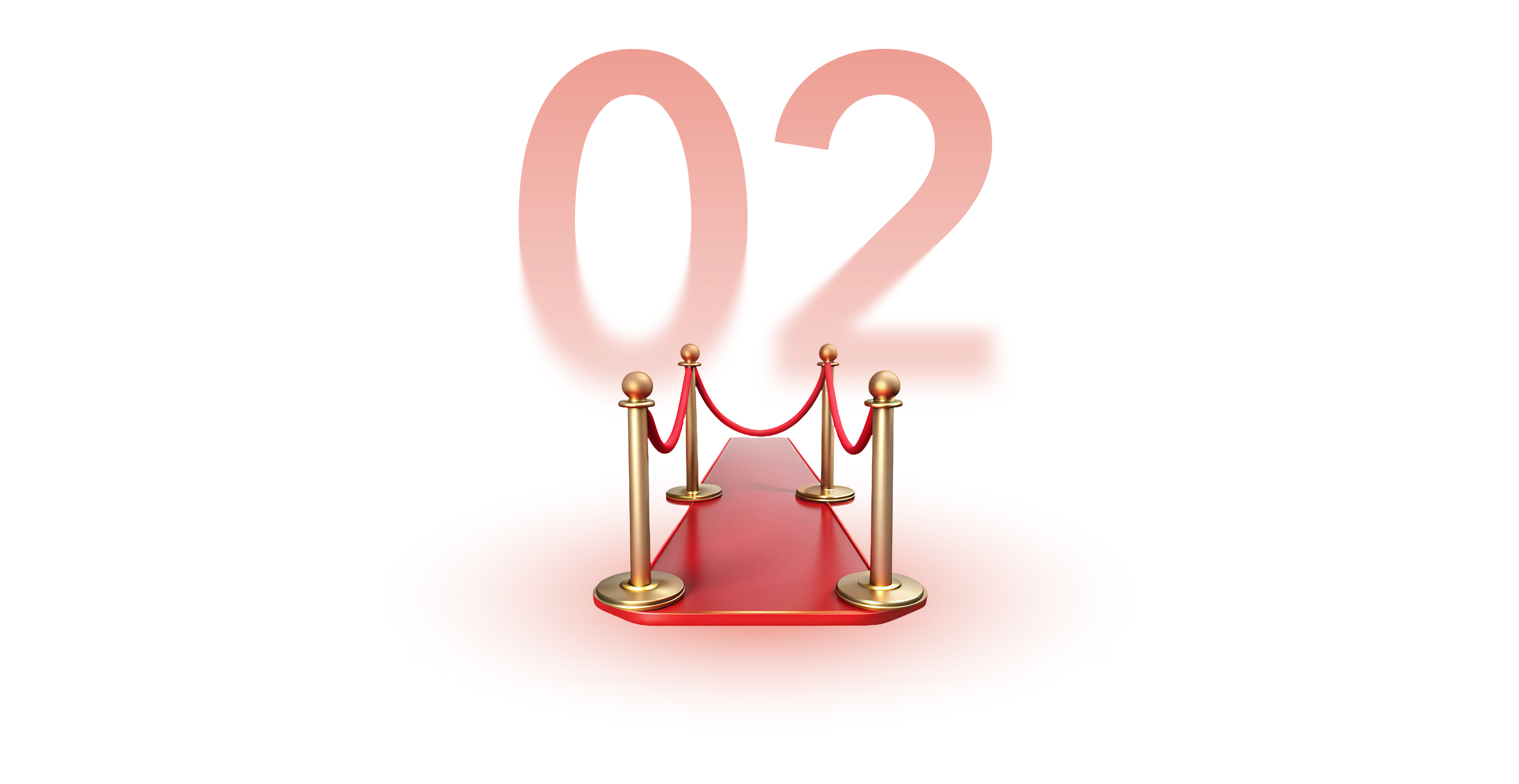 Red carpet with golden stanchions