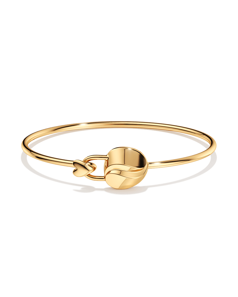 Love Coded Oval Bangle