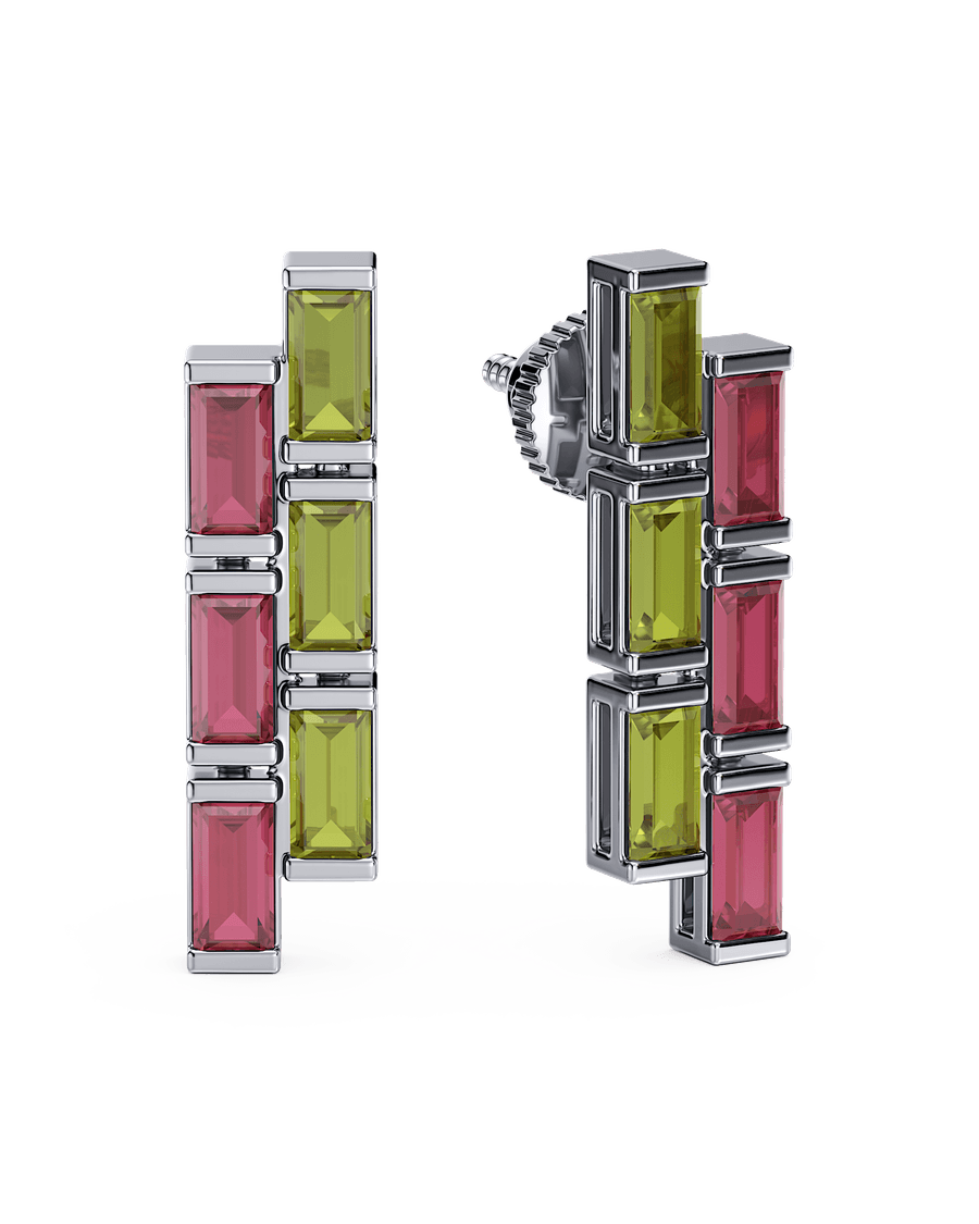 Two-Tone Bar Earrings