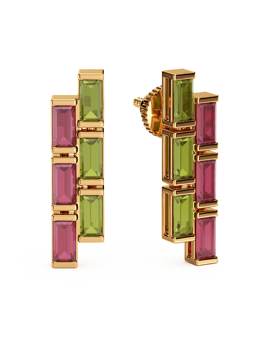 Two-Tone Bar Earrings