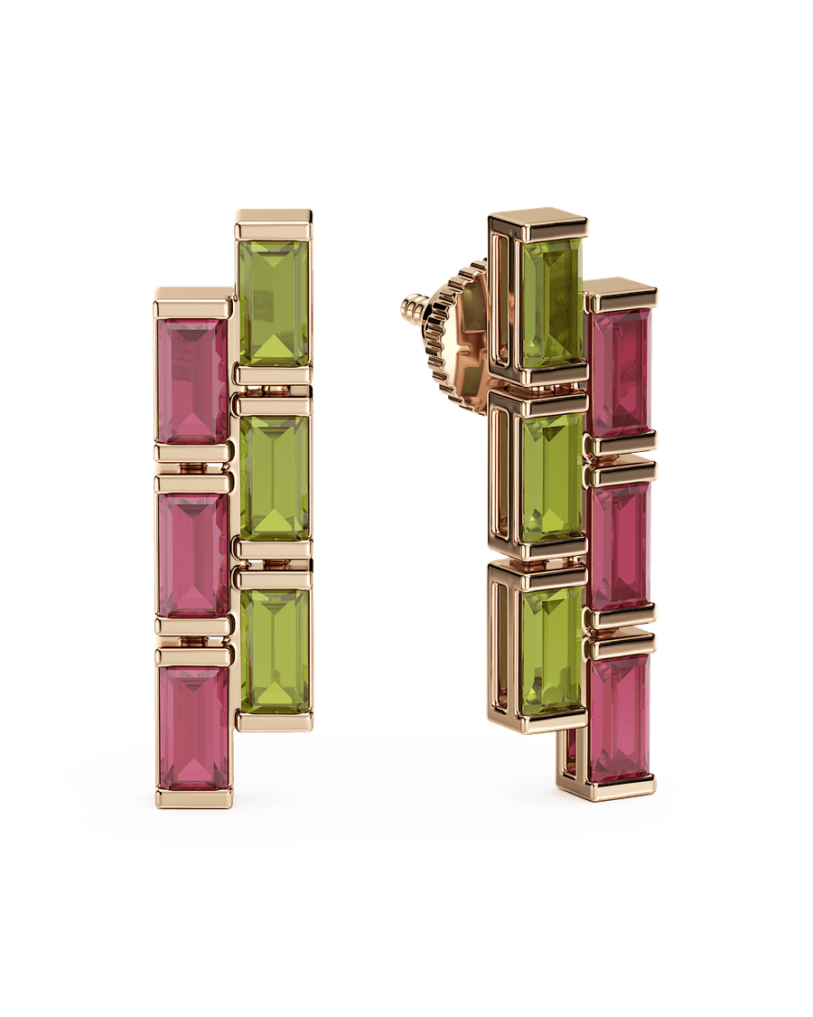 Two-Tone Bar Earrings