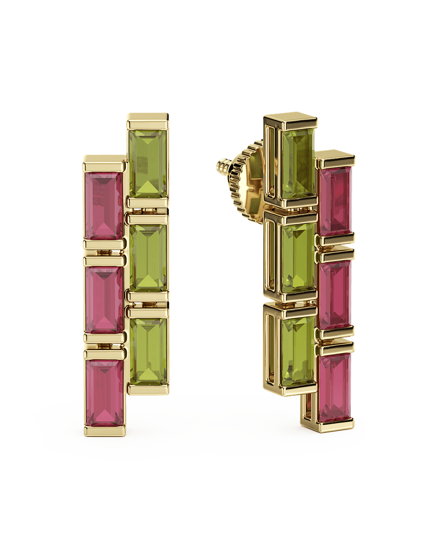 Two-Tone Bar Earrings