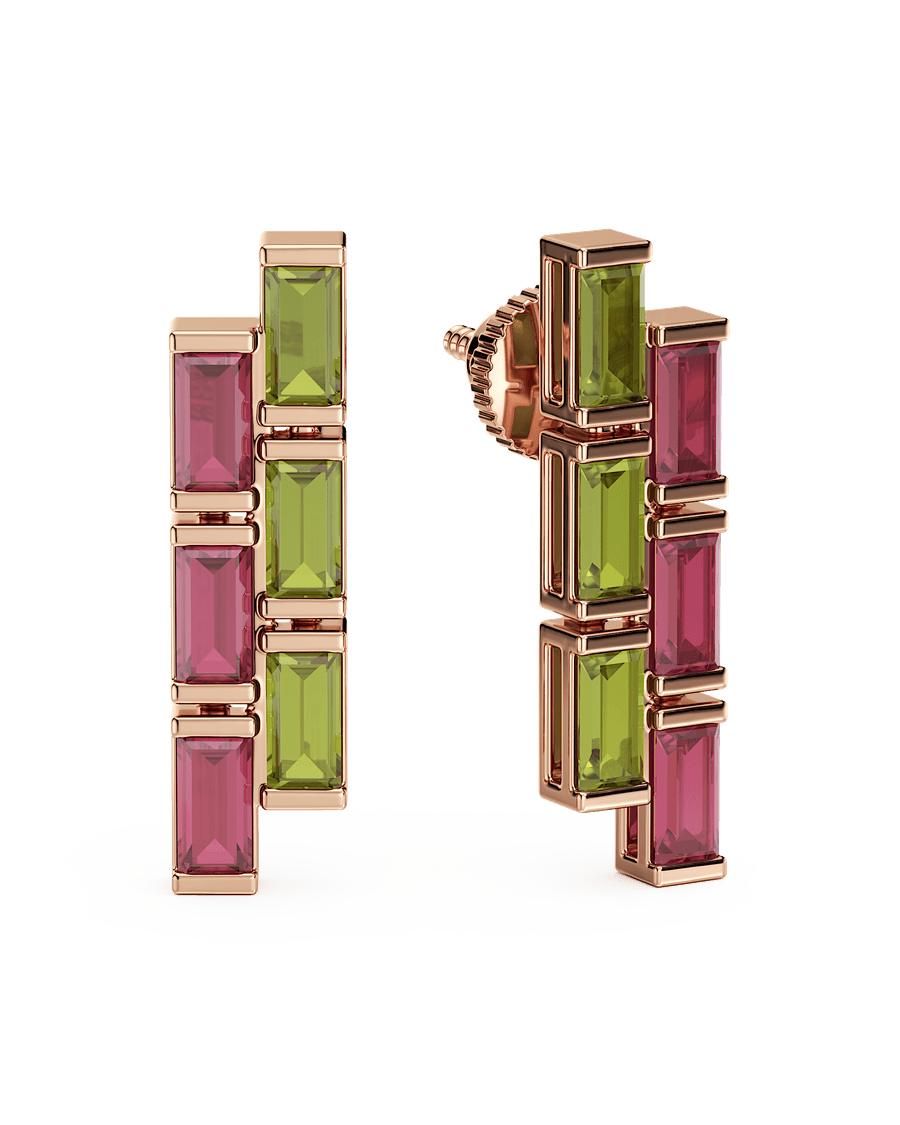 Two-Tone Bar Earrings
