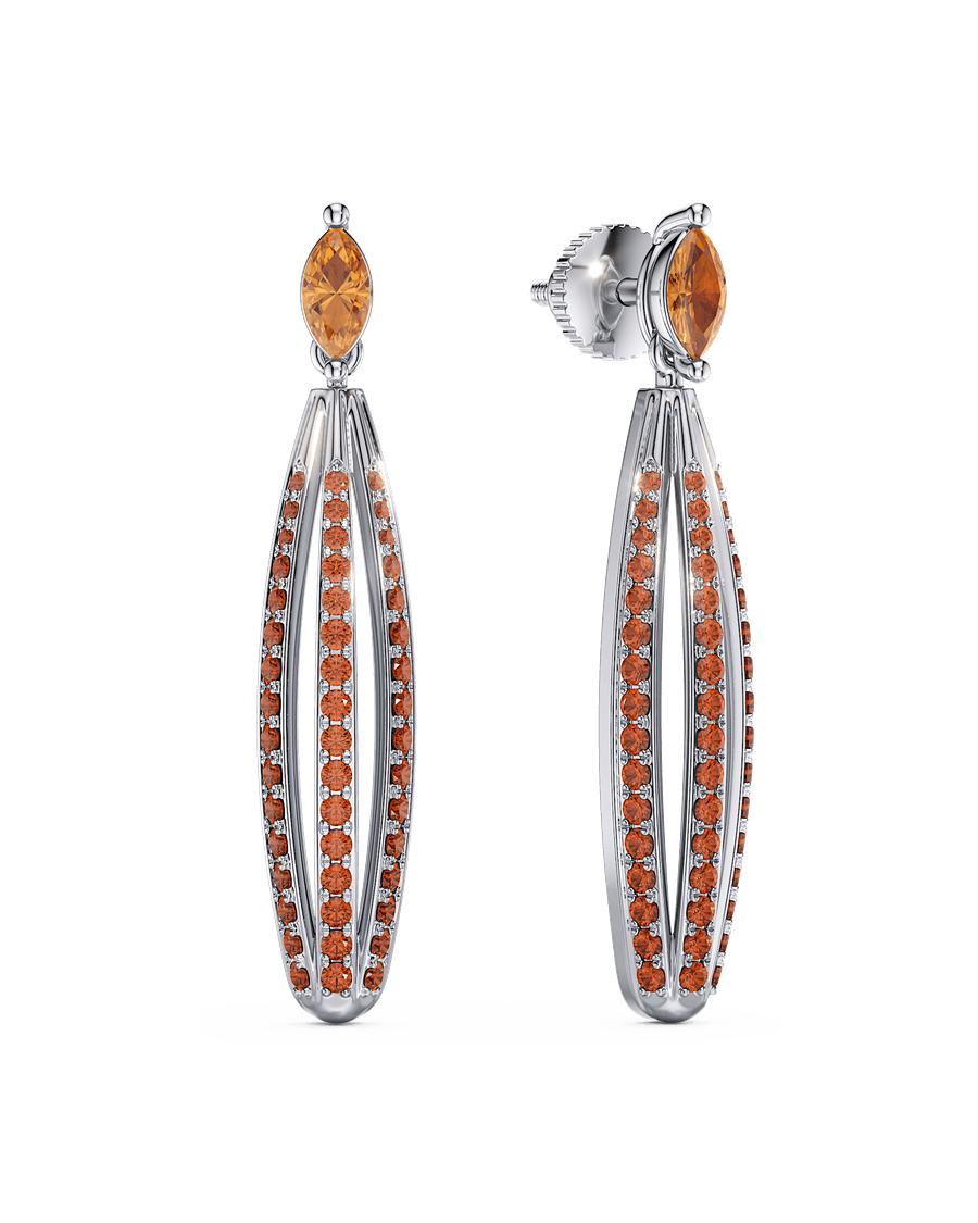 Sunlit Feather Earrings