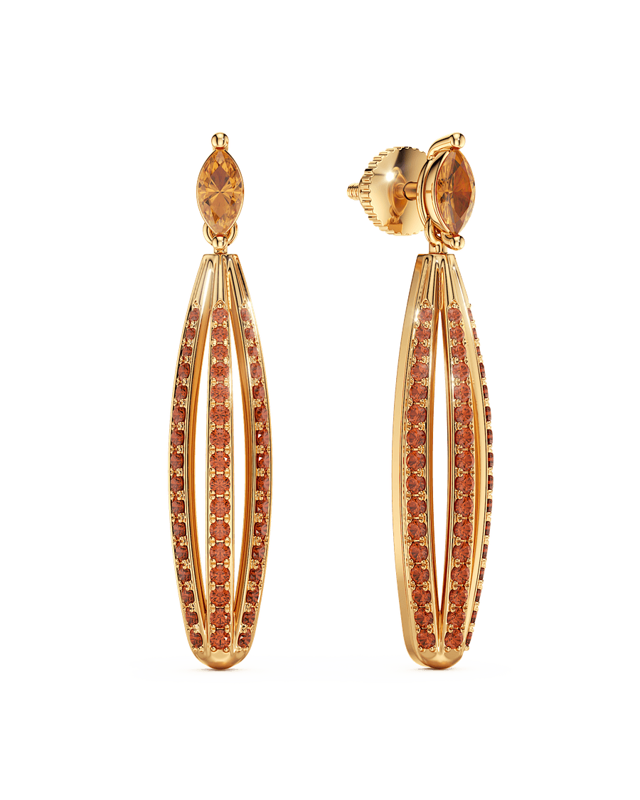 Sunlit Feather Earrings
