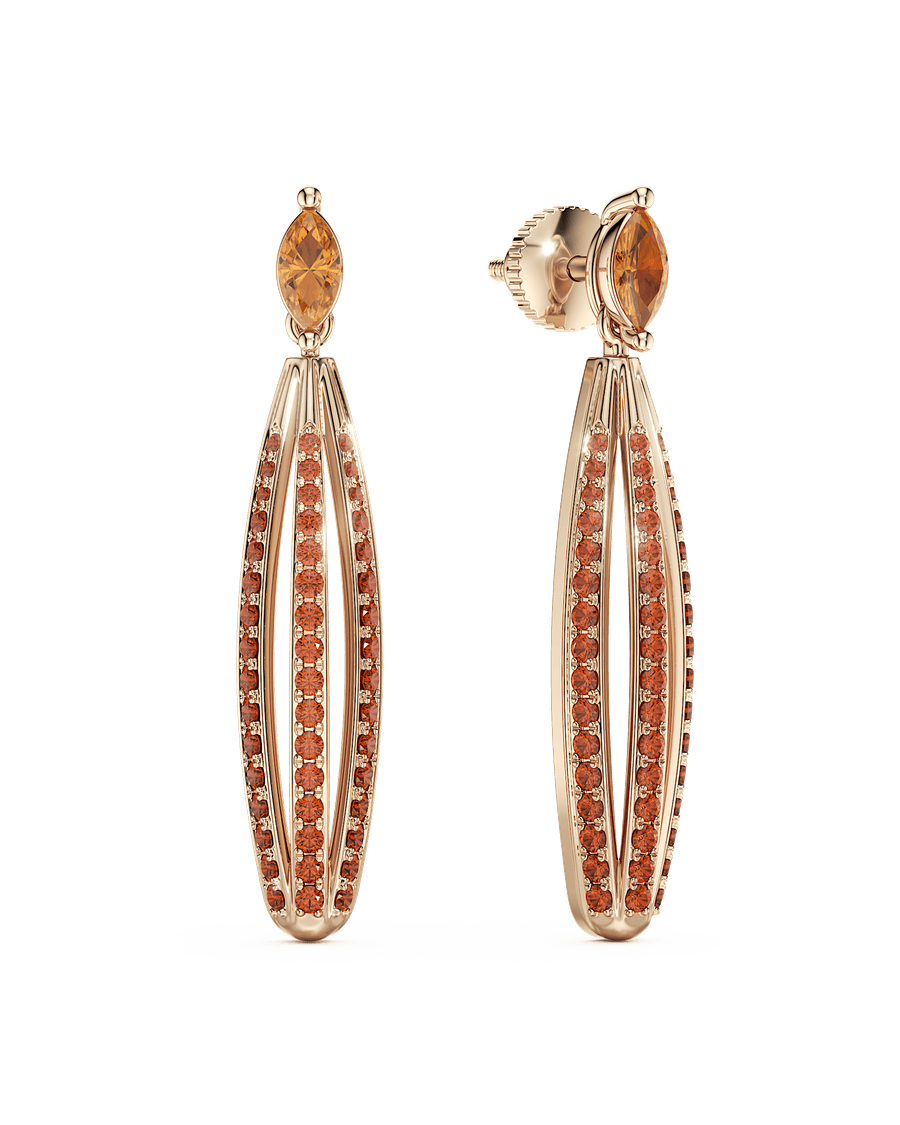 Sunlit Feather Earrings