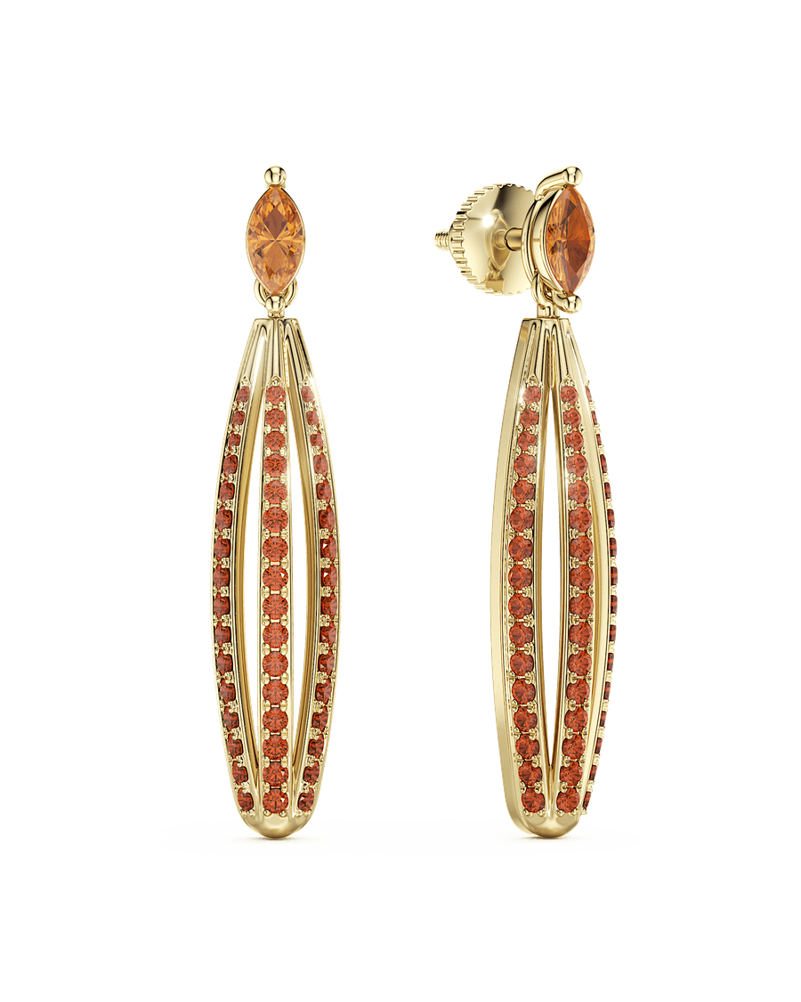 Sunlit Feather Earrings