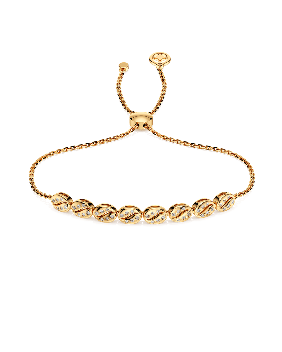 Golden Leaf Row Bracelet
