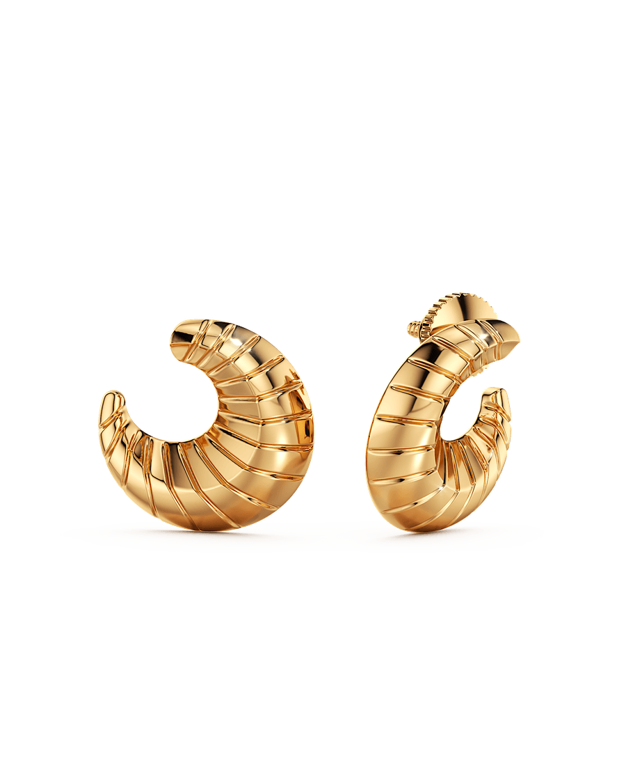 Fluted Wave Earrings