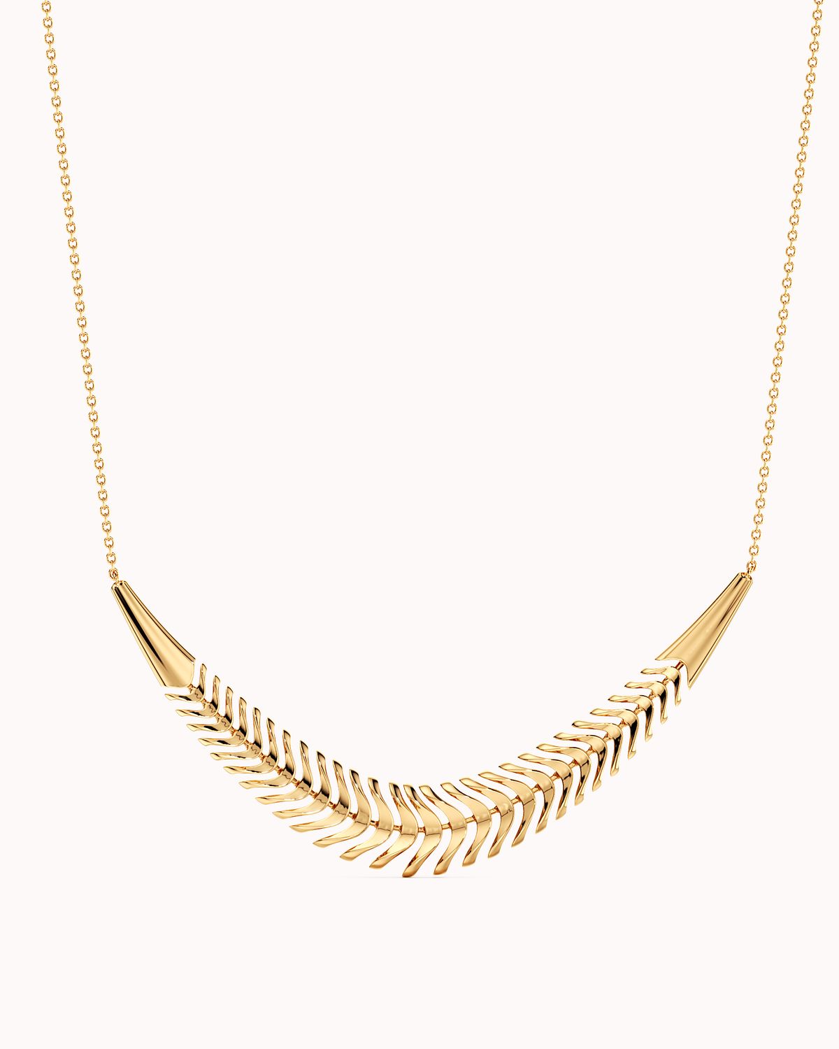 Feathered Fan Necklace