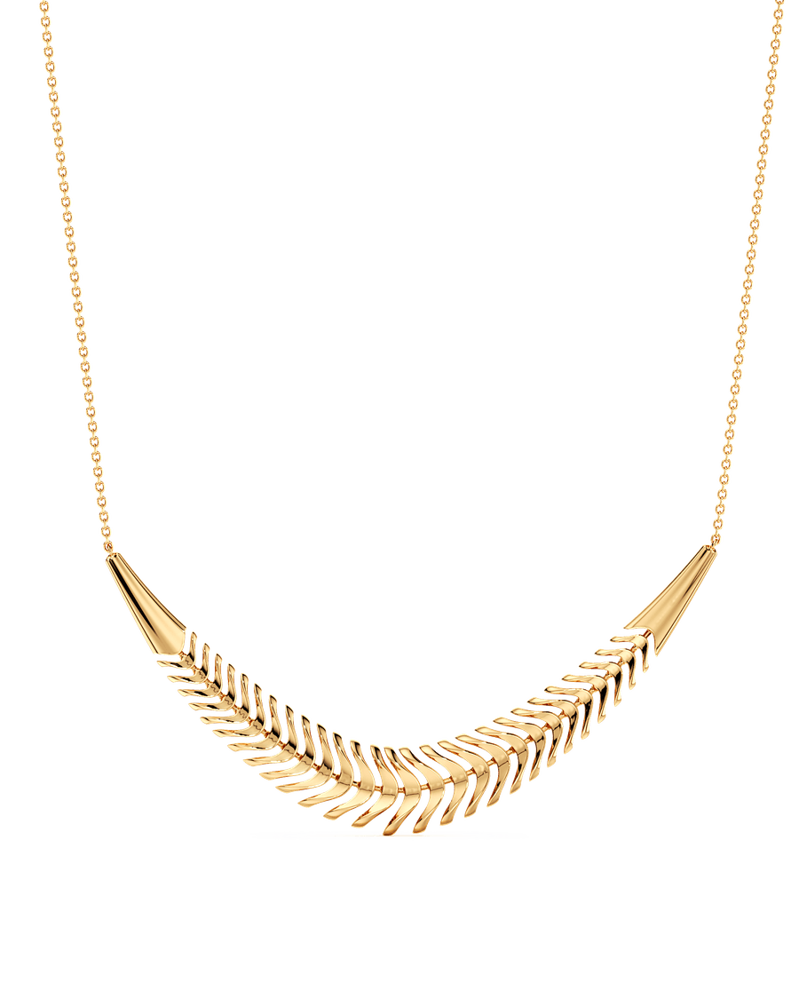 Feathered Fan Necklace
