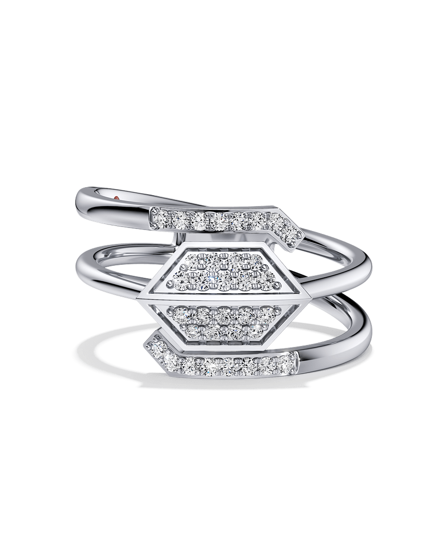 Hexagon Crossing Ring