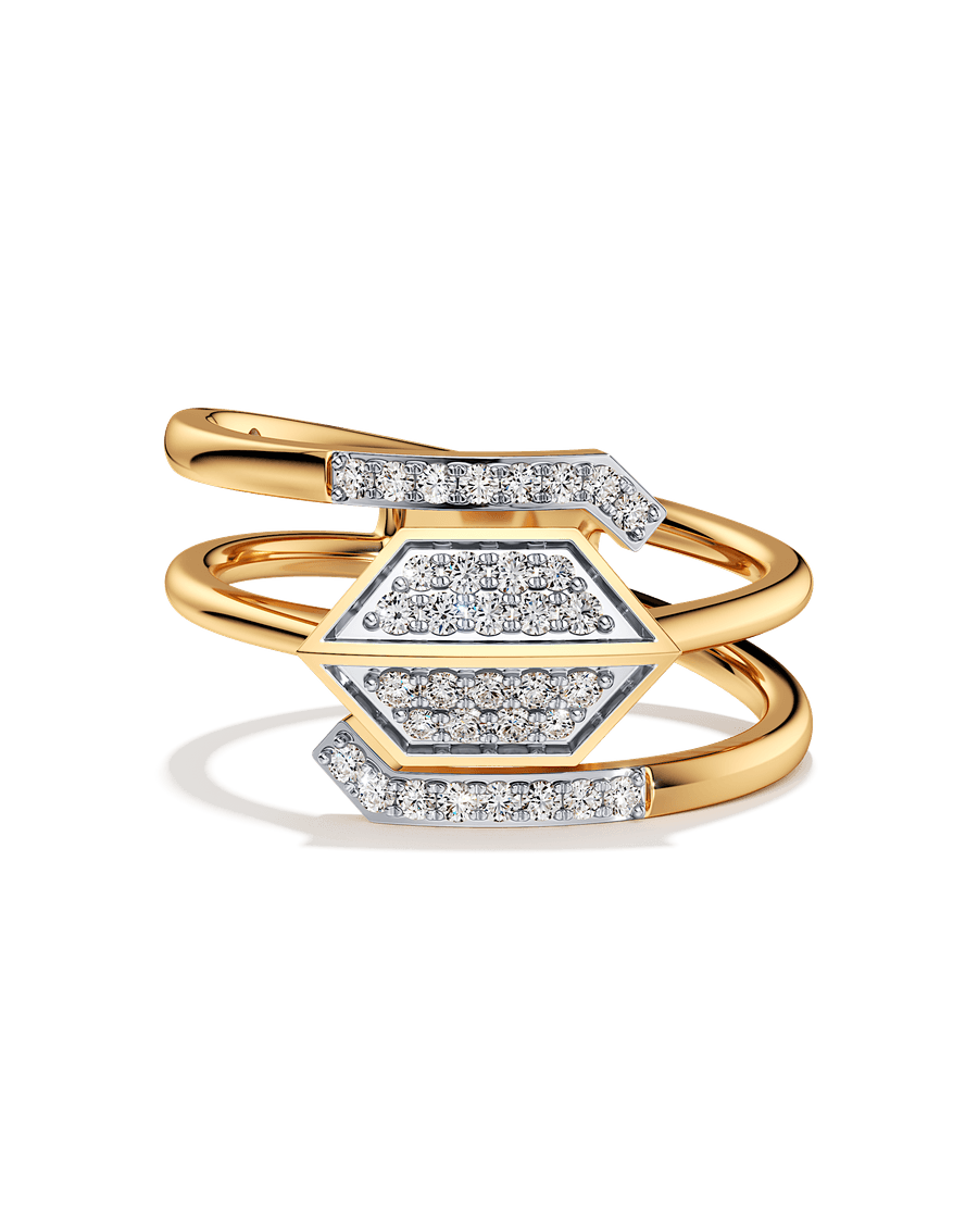 Hexagon Crossing Ring
