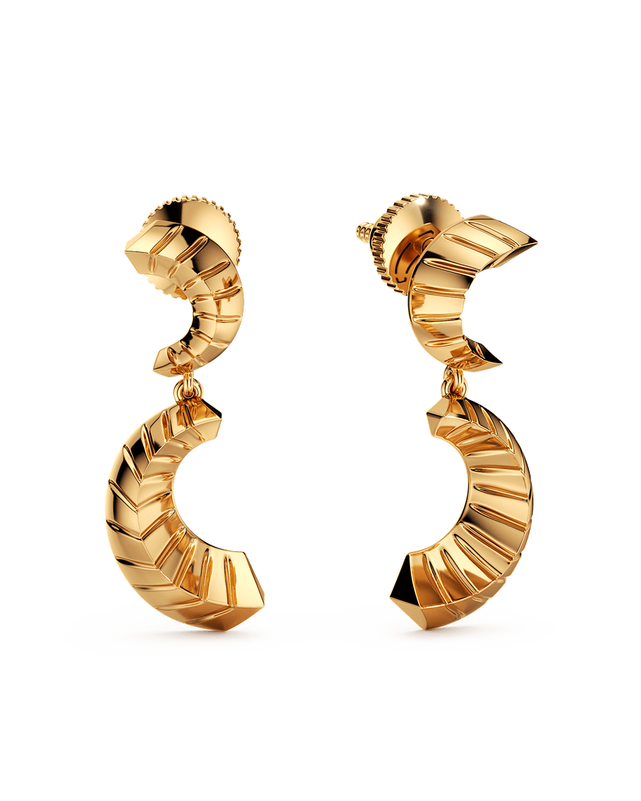 Ribbon Curl Drop Earrings