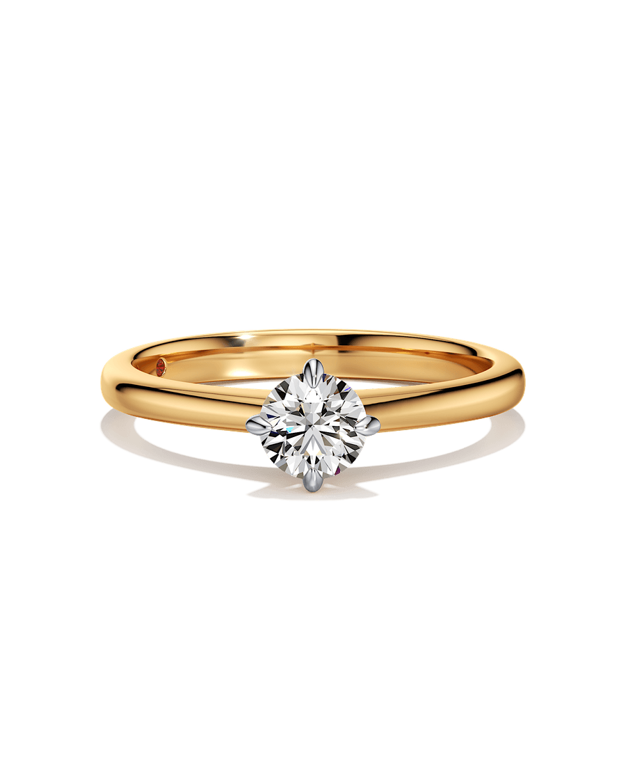 Square One Solitaire Ring