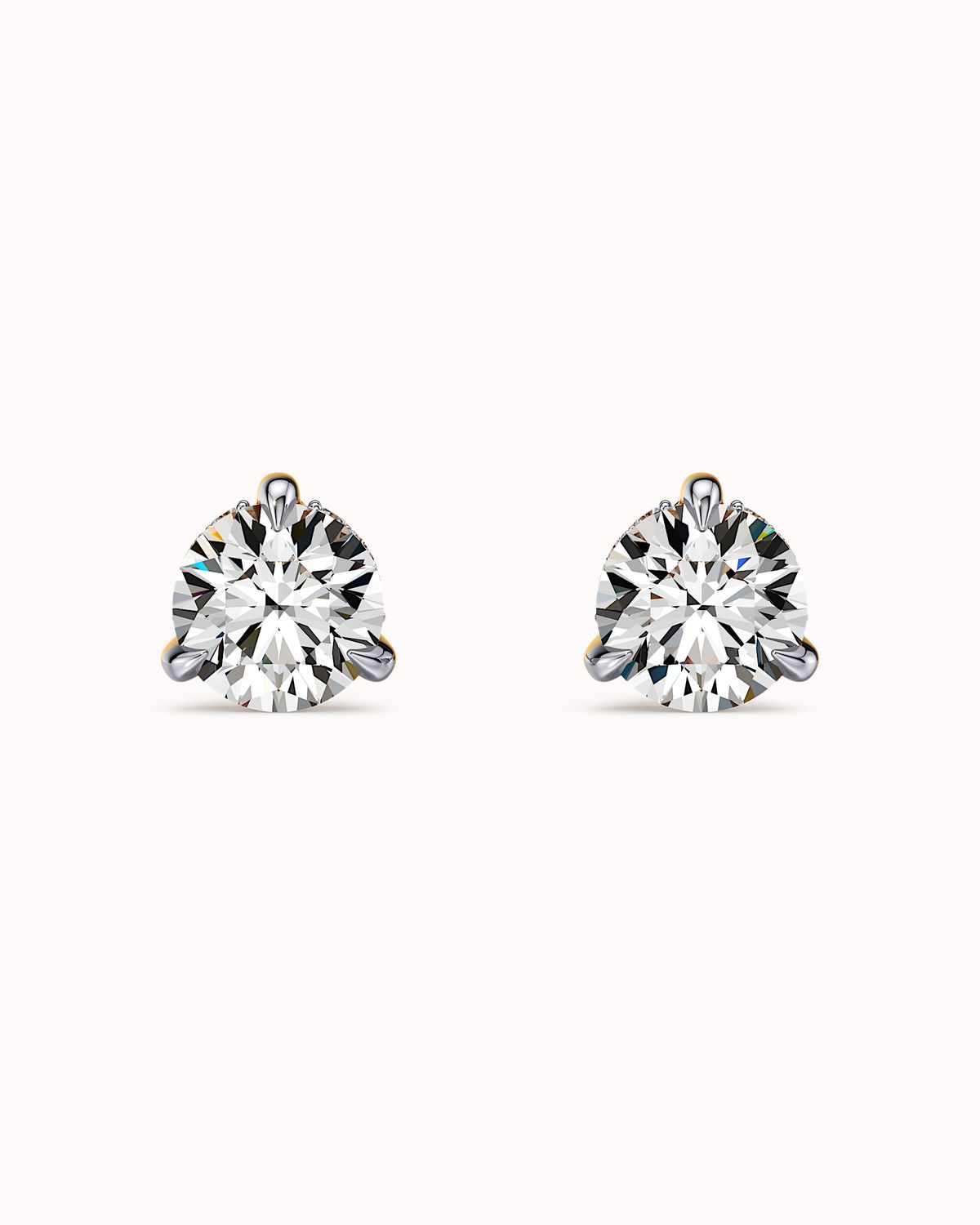 Split Prong Halo Earrings