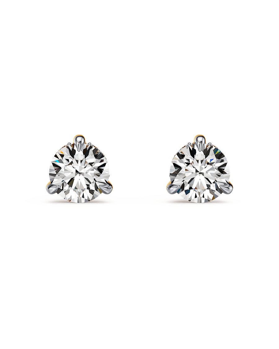 Split Prong Halo Earrings