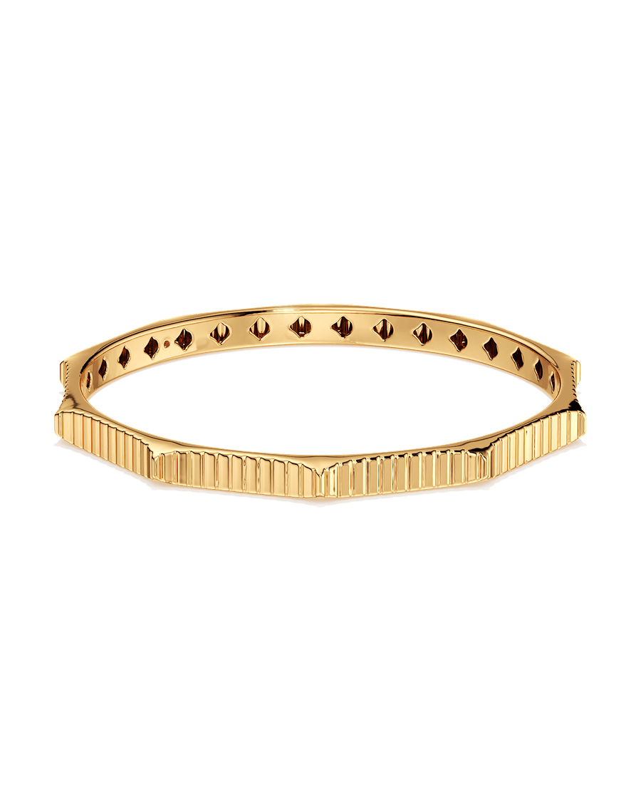 Hourglass Facet Round Bangle