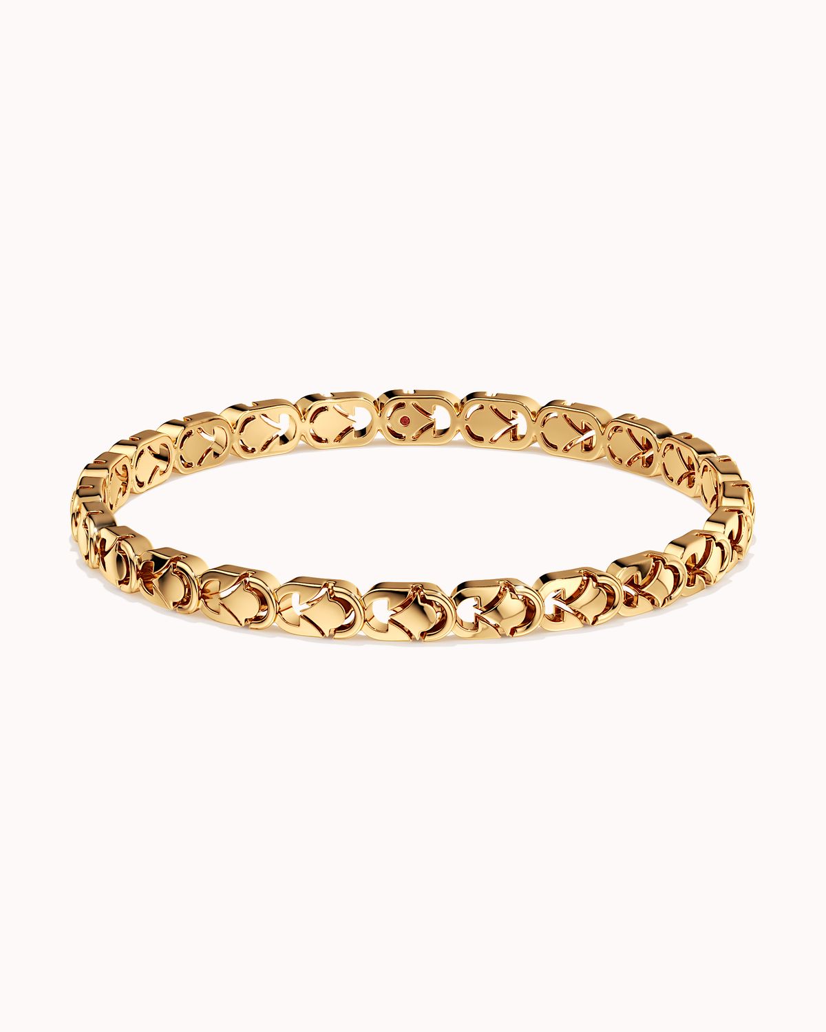 Crescent Chain Round Bangle