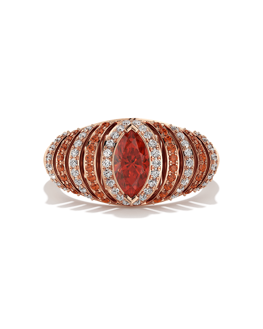 Tiger's Eye Marquise Ring