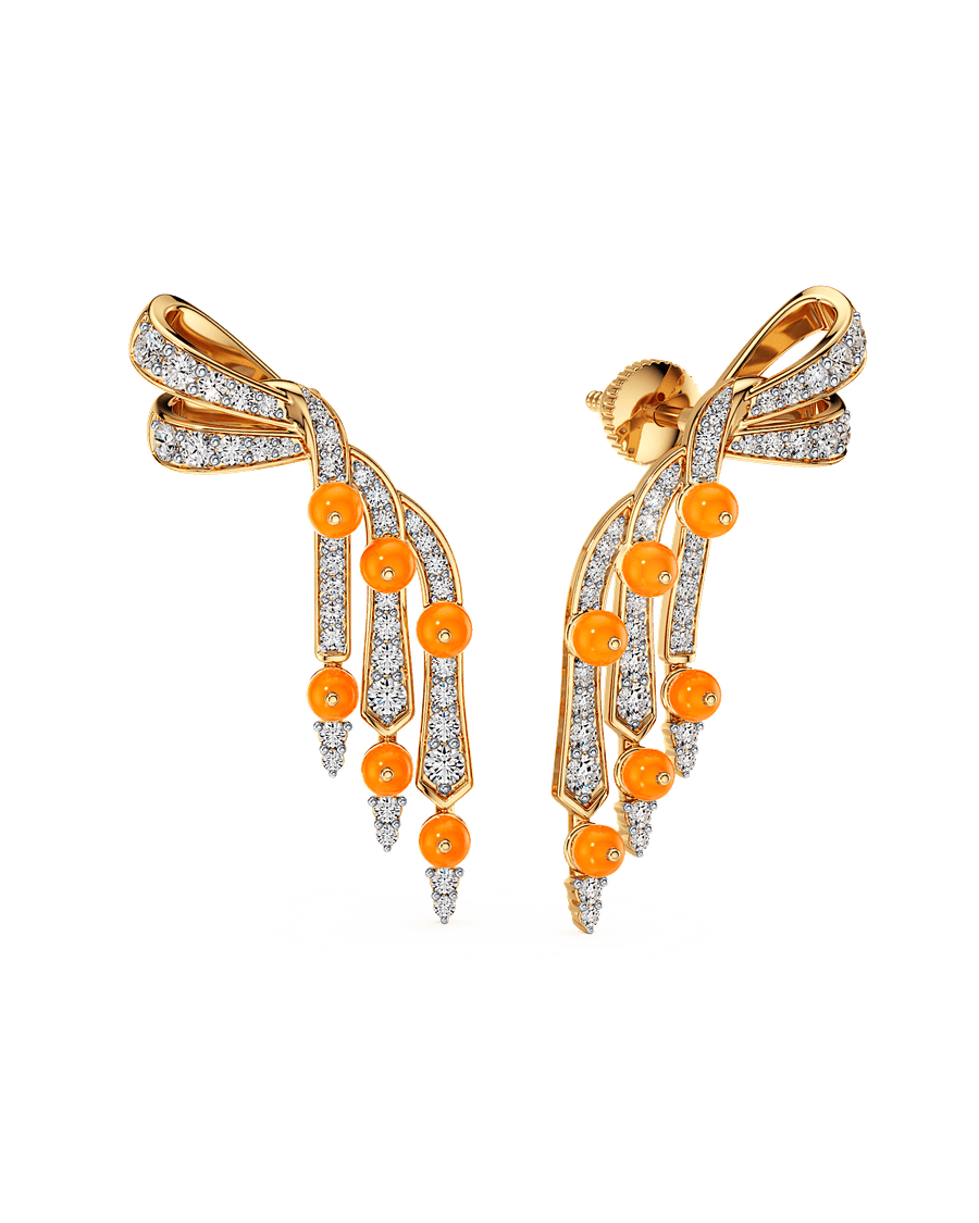 Carnelian Cascade Earrings