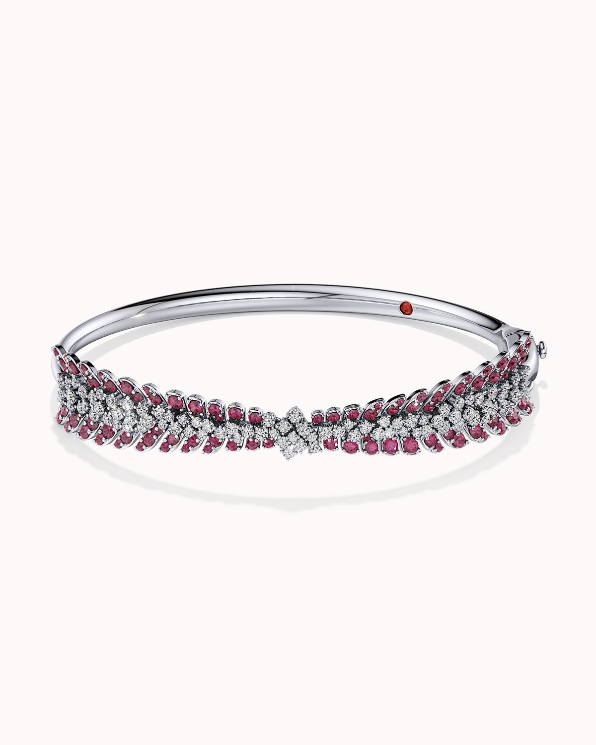 Ruby Radiance Oval Bangle