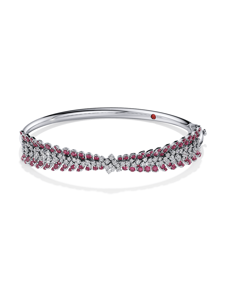 Ruby Radiance Oval Bangle