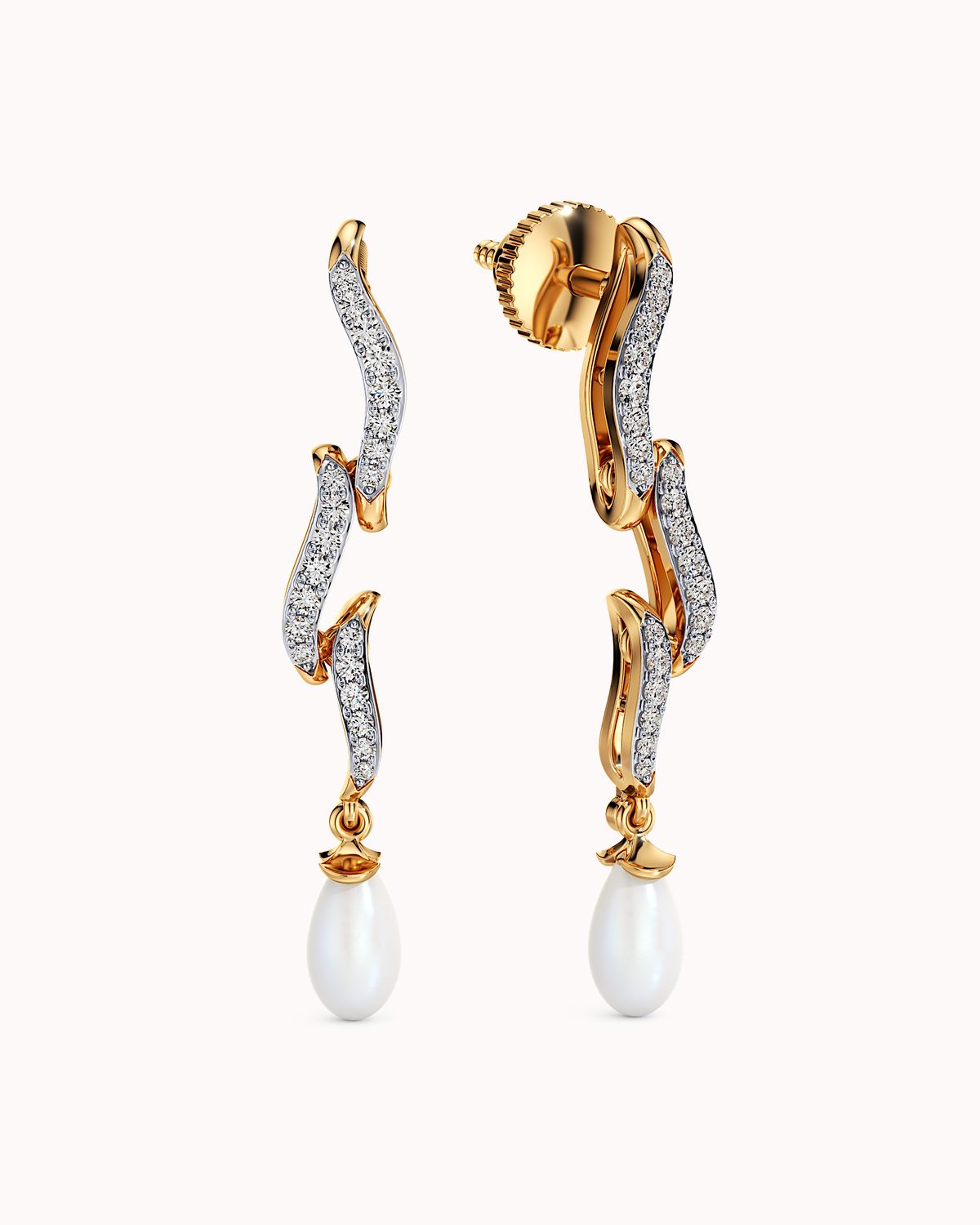 Serpentine Pearl Earrings