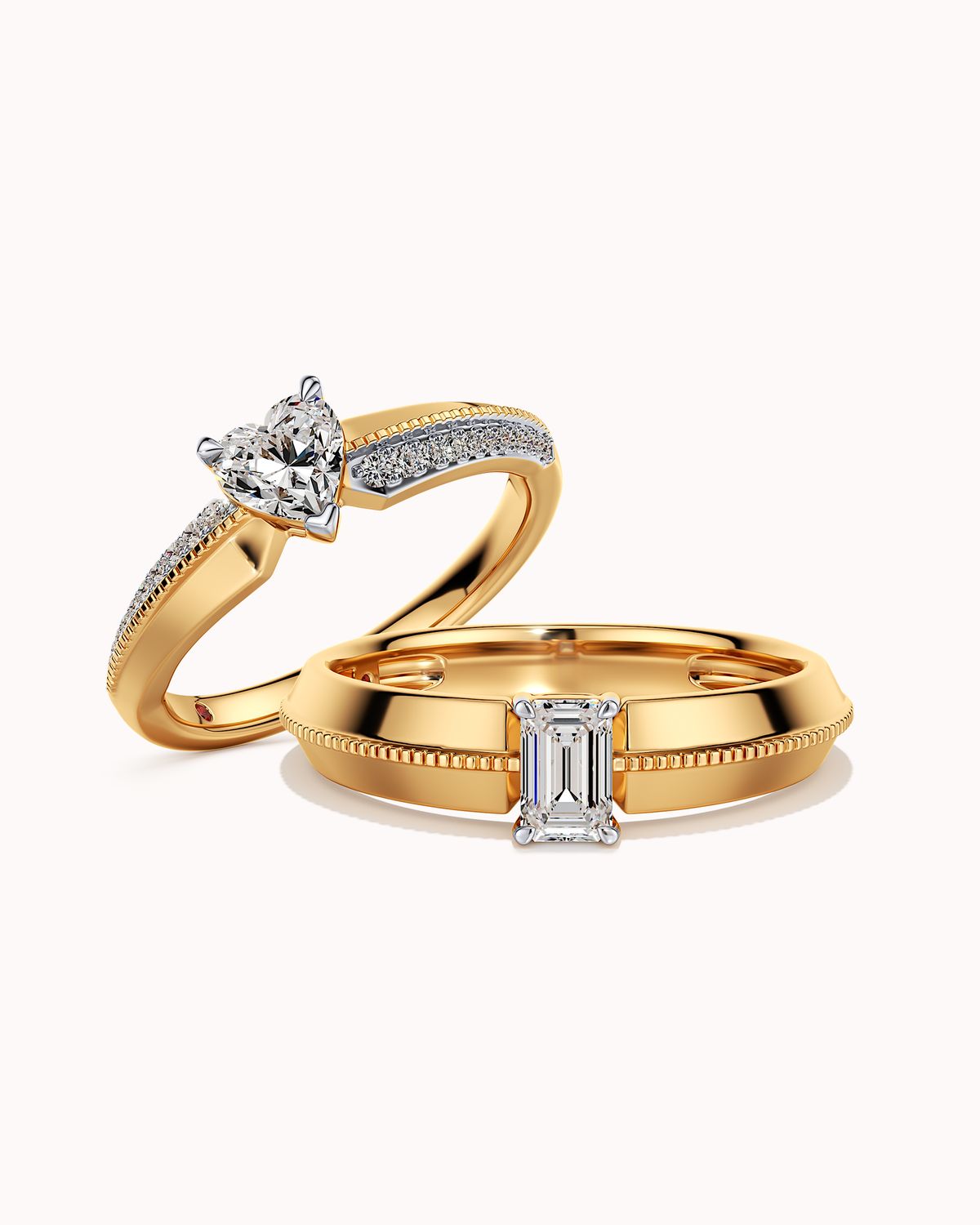A Rare Kind of Love Couple Rings