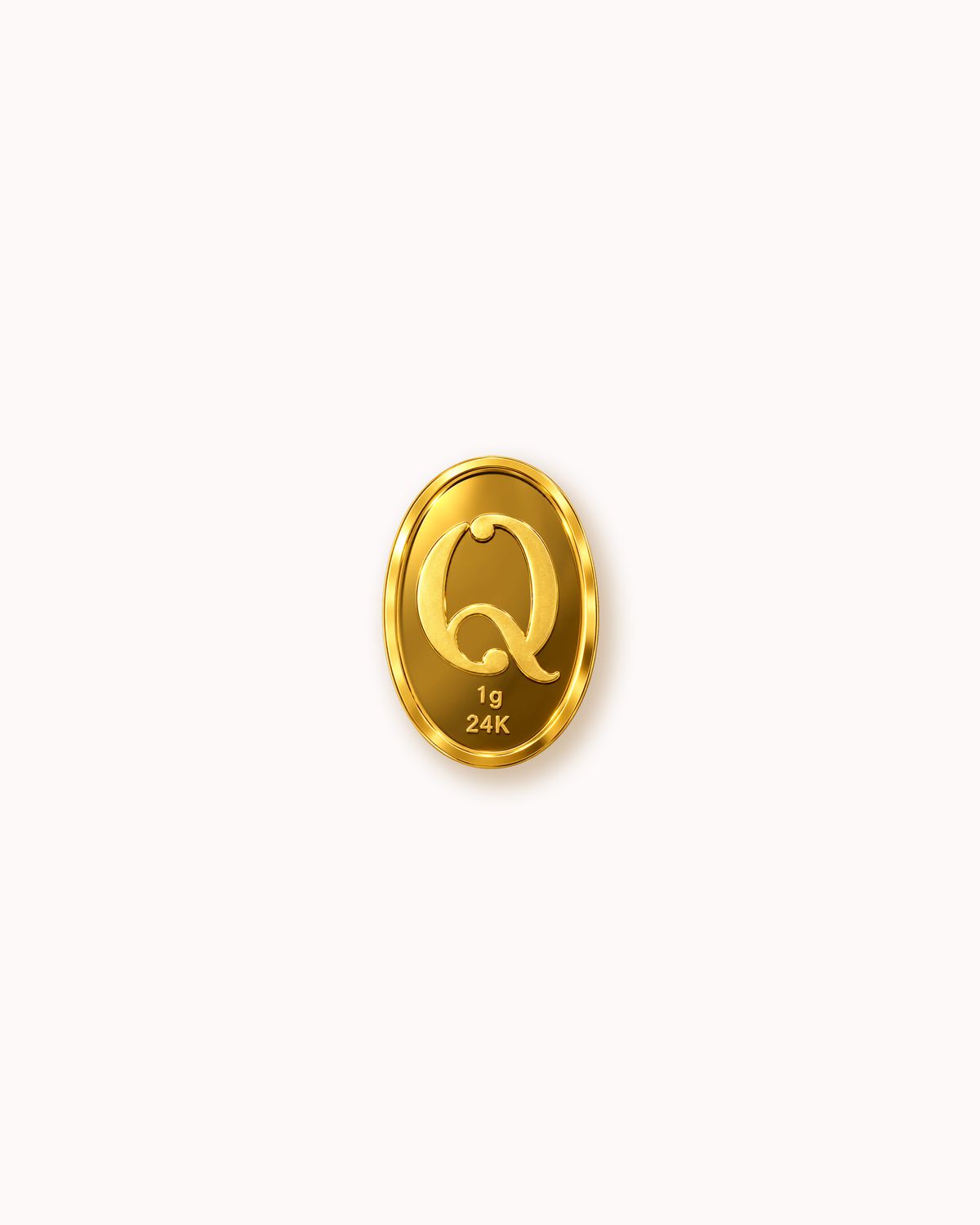 1g Gold Coin QWEEN Oval 24KT