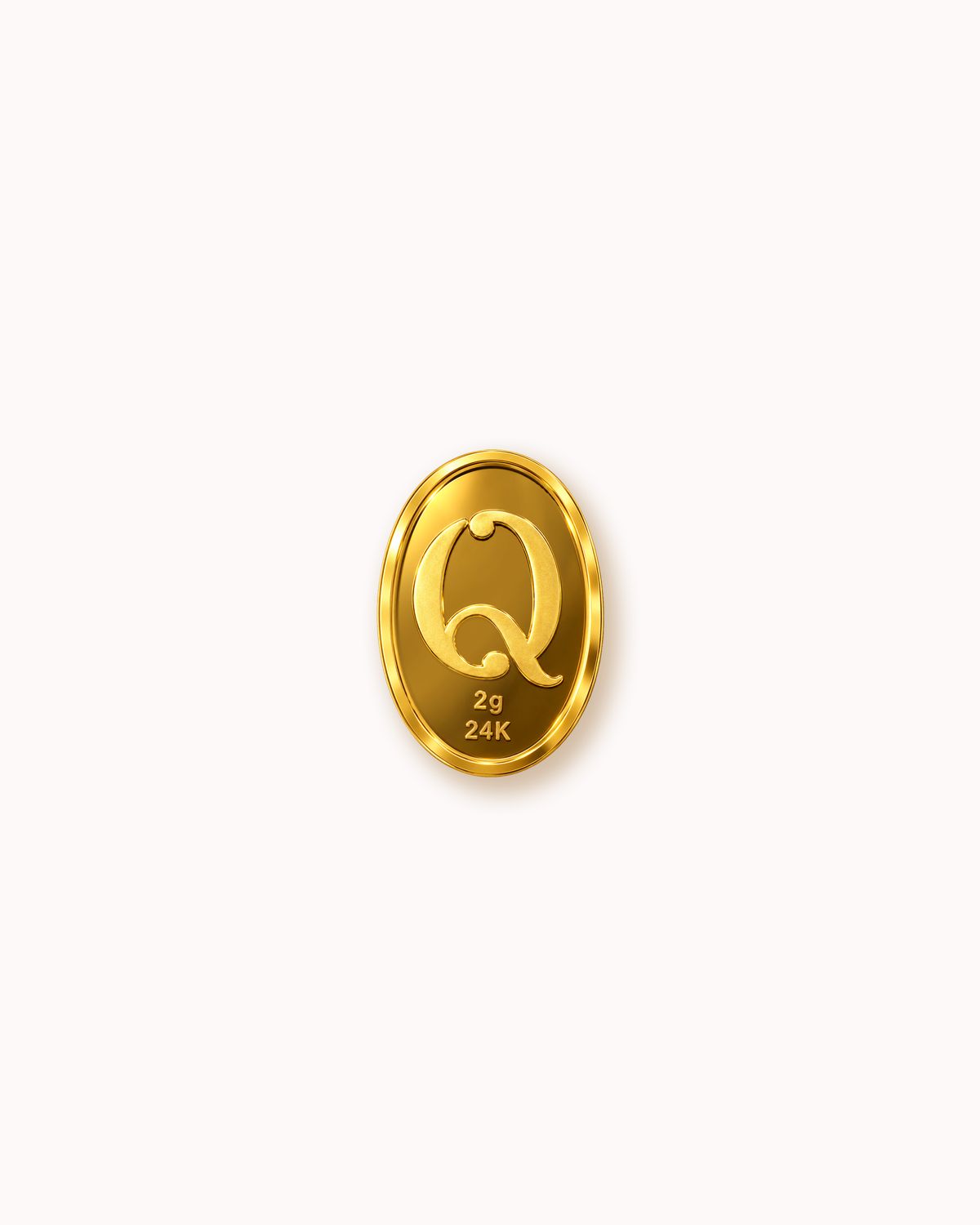 2g Gold Coin QWEEN Oval 24KT