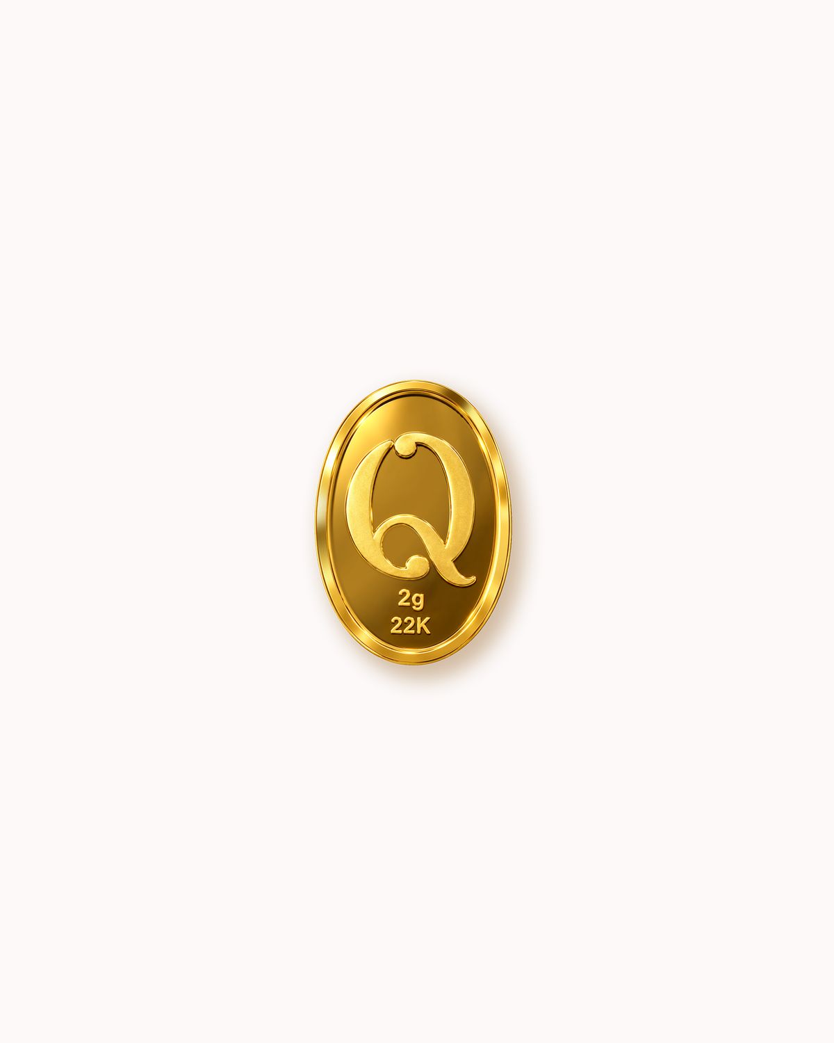 2g Gold Coin QWEEN Oval 22KT