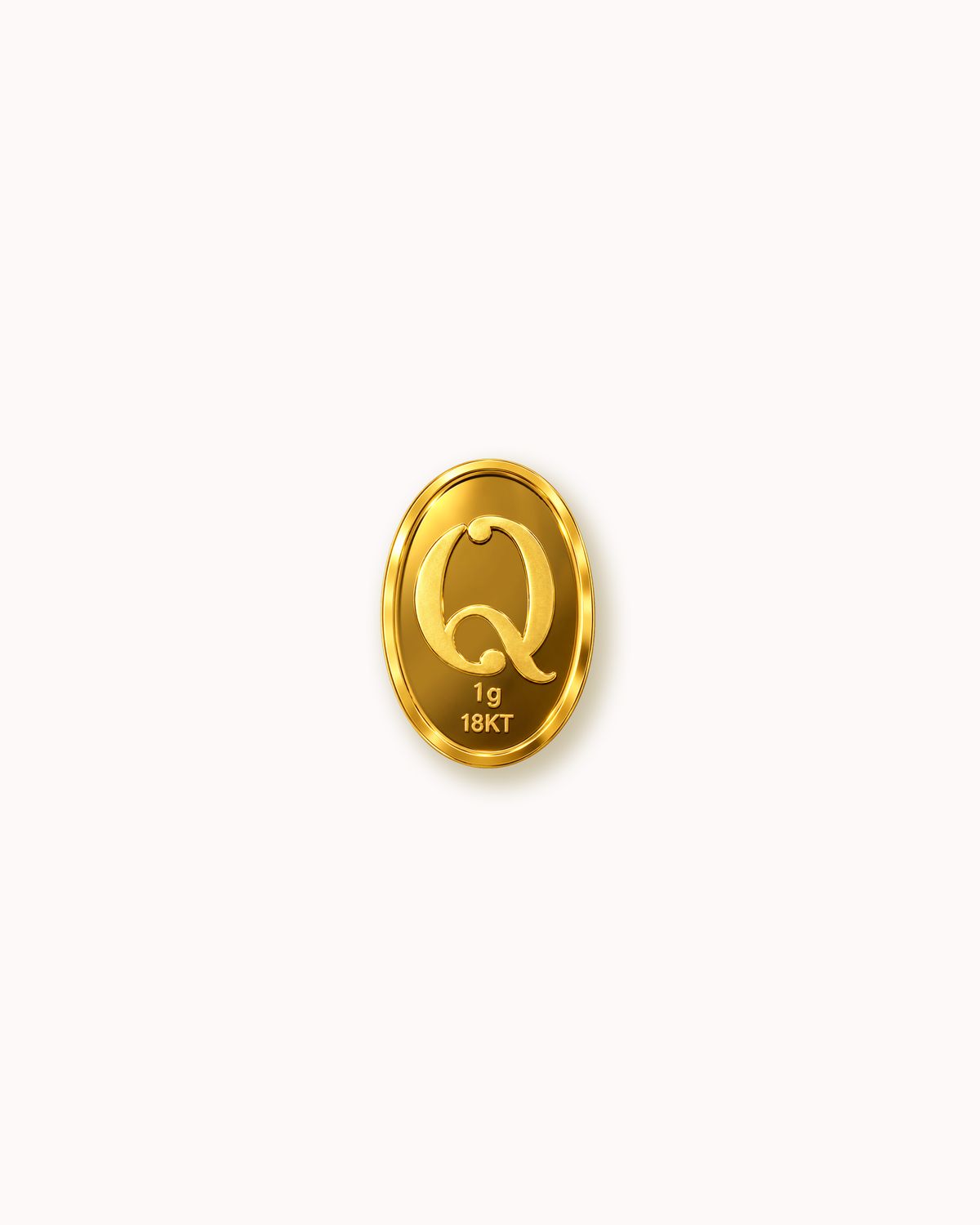 1g Gold Coin QWEEN Oval 18KT