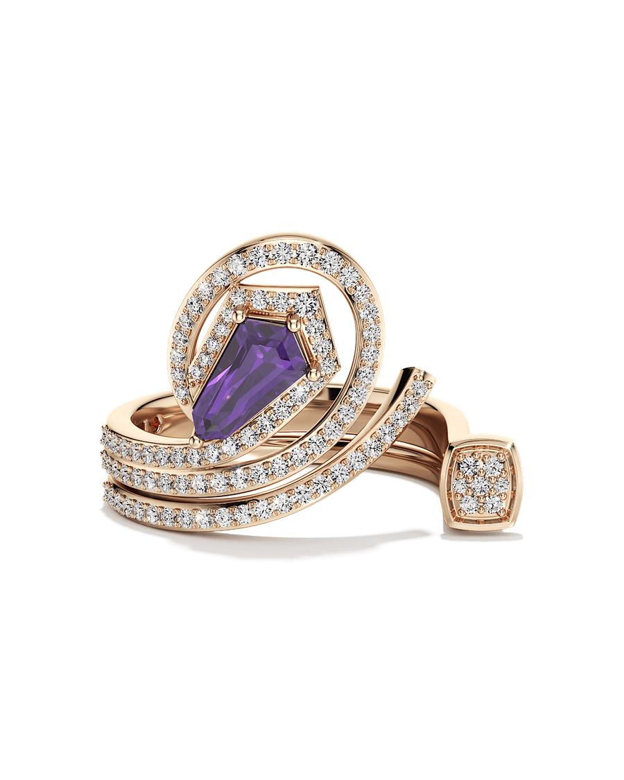 Rosy Coil Ring