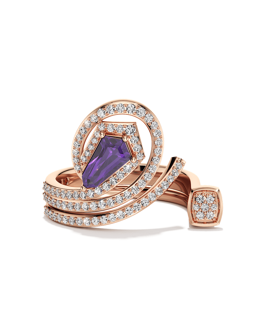 Rosy Coil Ring