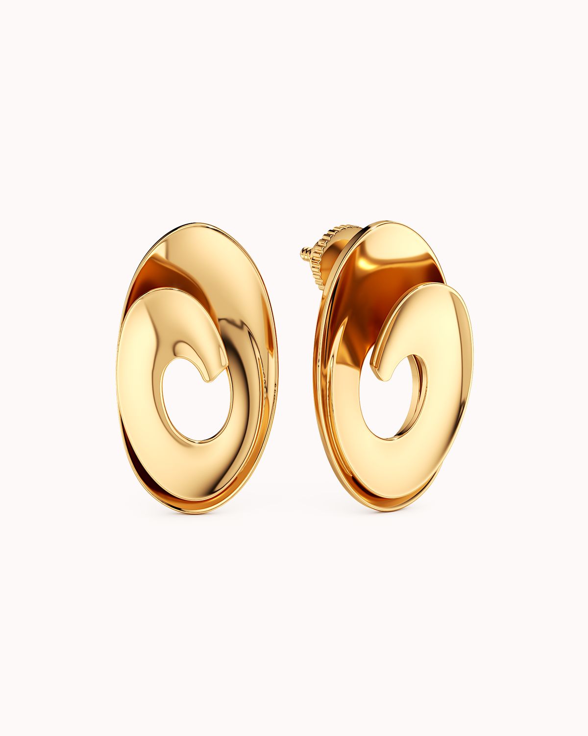 Coiled Comma Studs