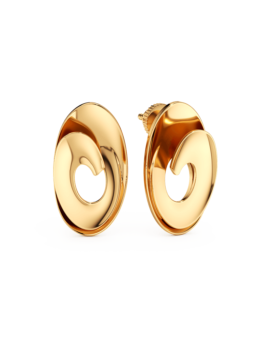 Coiled Comma Studs