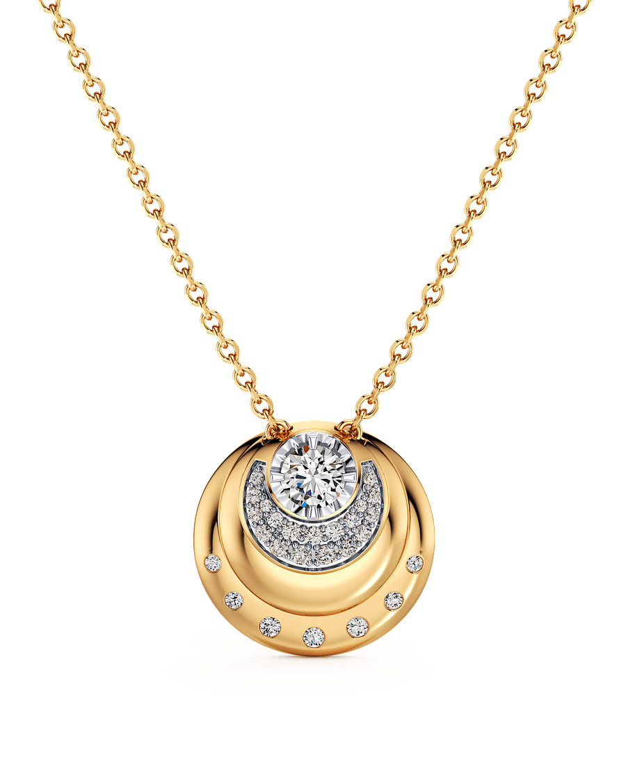 Halo Within Halo Necklace