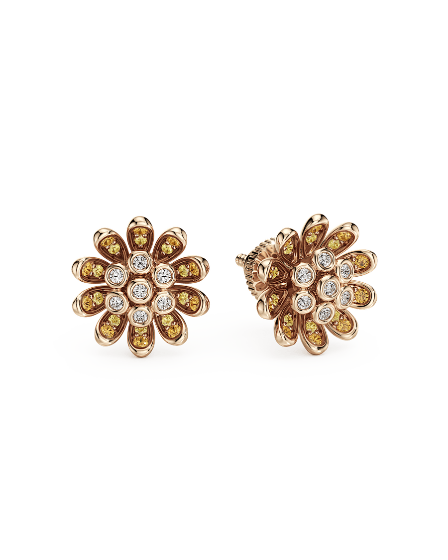 Sunburst Petal Stud Earrings