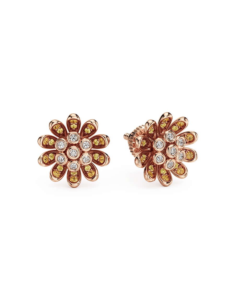 Sunburst Petal Stud Earrings