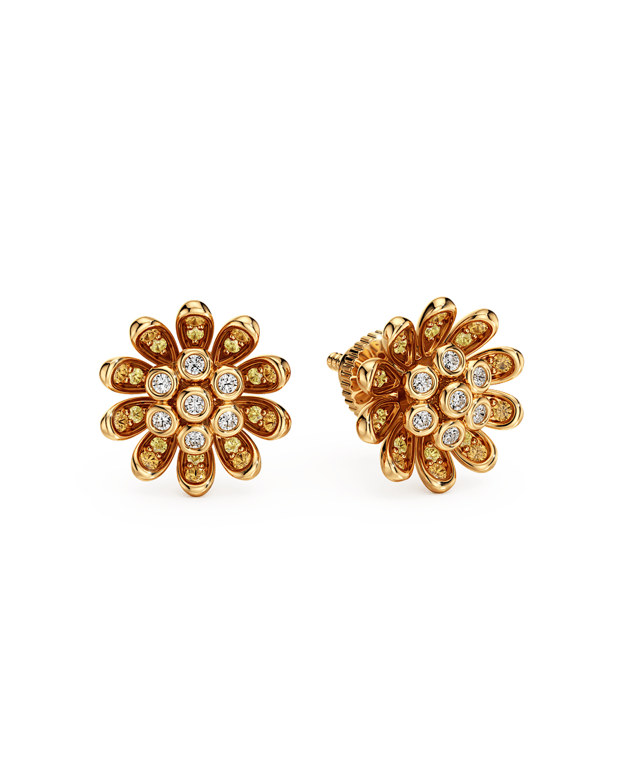 Sunburst Petal Stud Earrings