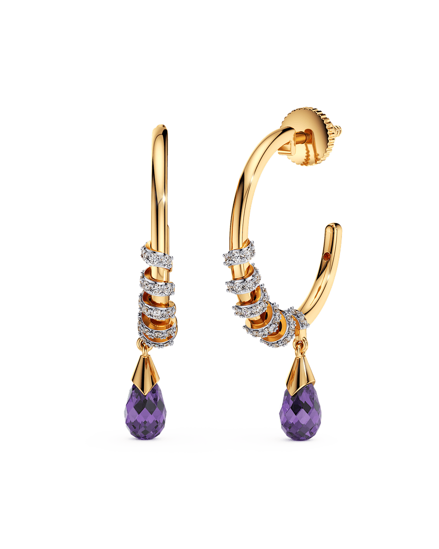 Amethyst Wrap Earrings