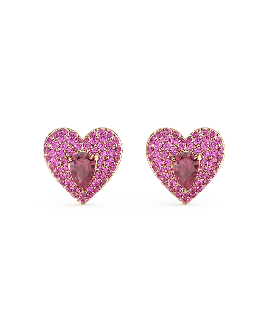 Blushing Heart Earrings