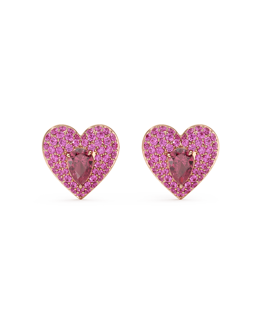 Blushing Heart Earrings