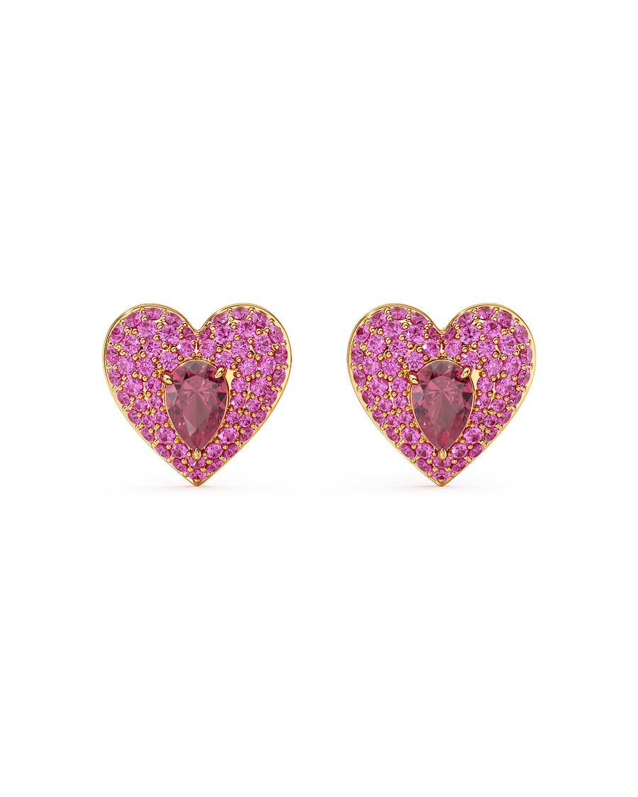 Blushing Heart Earrings