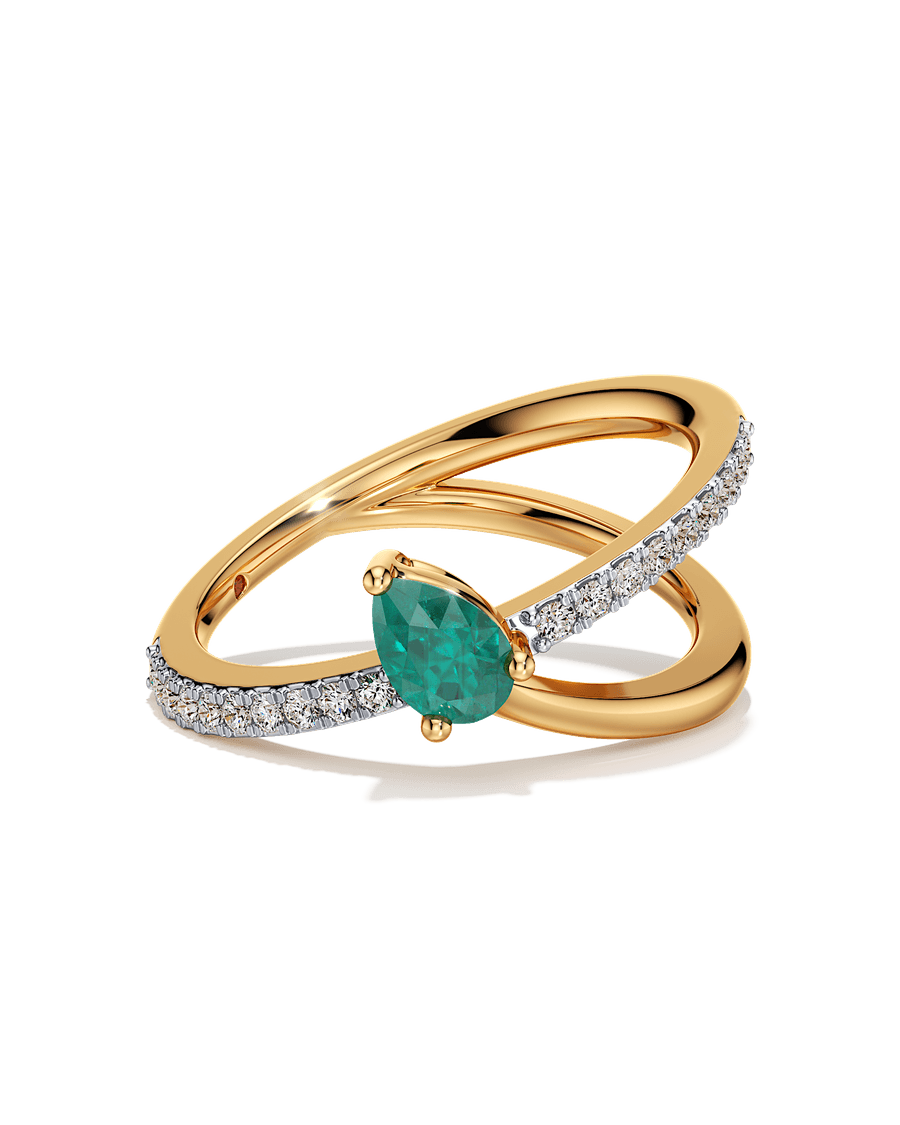 Crosswise Charm Ring