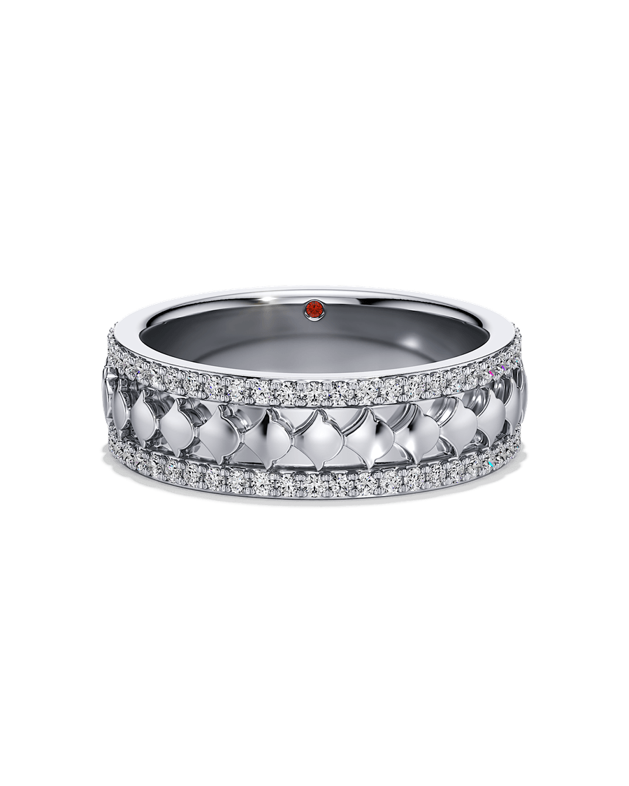 Diamond Wave Band Ring