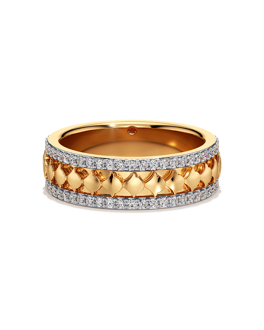 Diamond Wave Band Ring