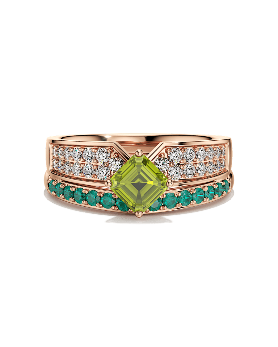 Green Flag Stack Ring