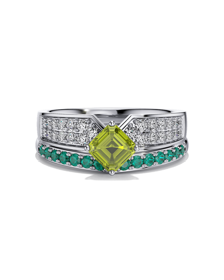 Green Flag Stack Ring